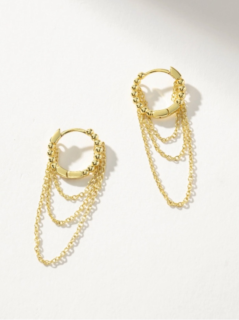 Uncommon James | Chains Huggies Earrings